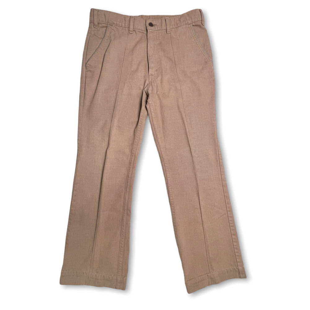 Vintage Levi's Chino Pants SIZE 31x27 Pink Rose Flat Front Tailored Leg Crease